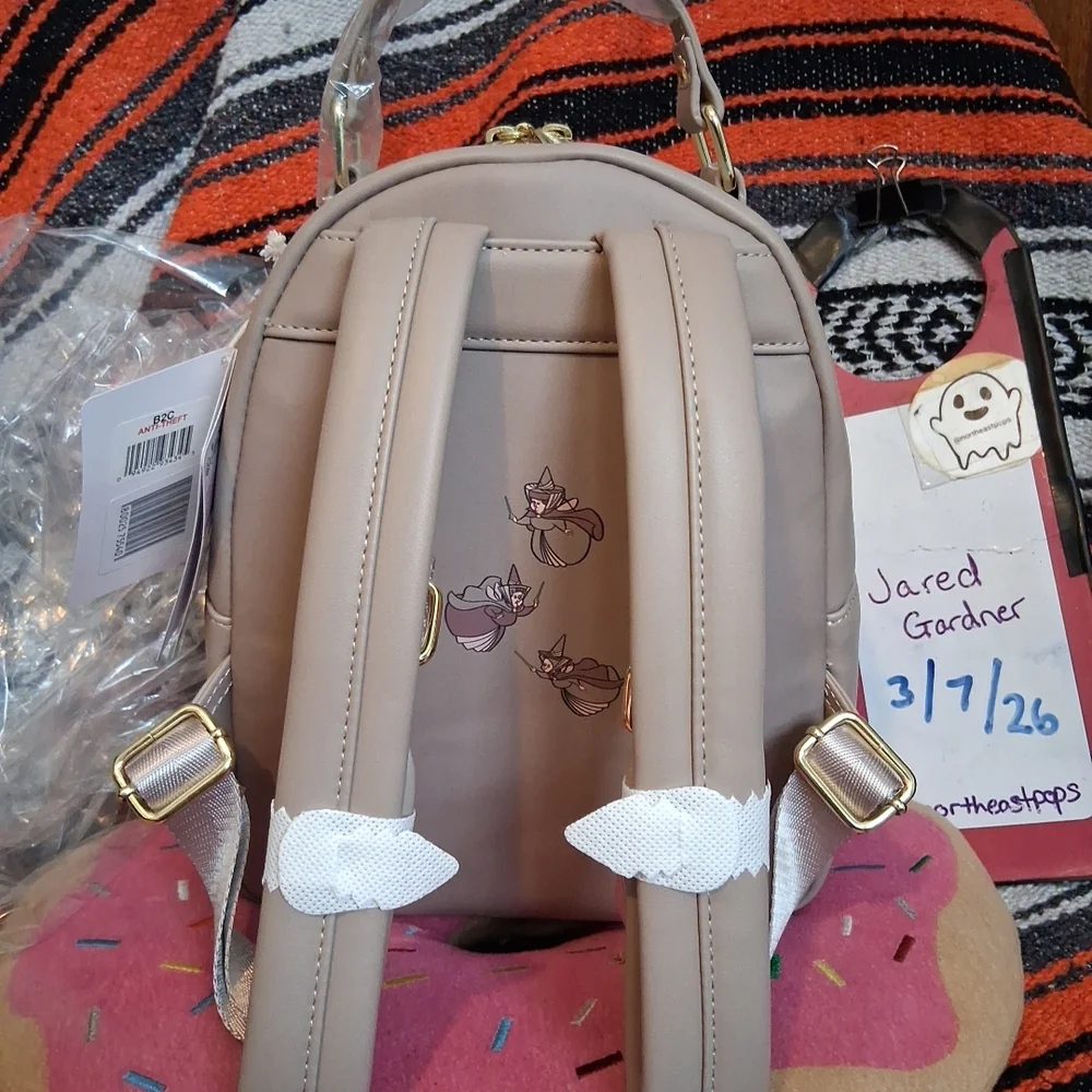 Loungefly Sleeping Beauty Mini Backpack New With Tags Disney Maleficent - Picture 5 of 8